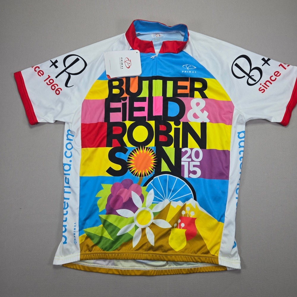 Primal Cycling Jersey 3/4 Zip Butterfield & Robinson Raglan Sport‎ Cut Men's XL